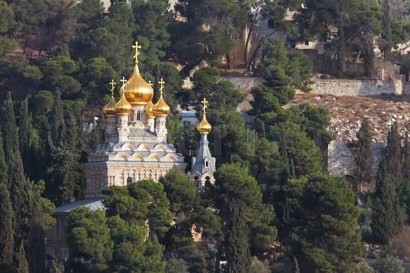Golden Domes Of Saint Mary Magdalene Church