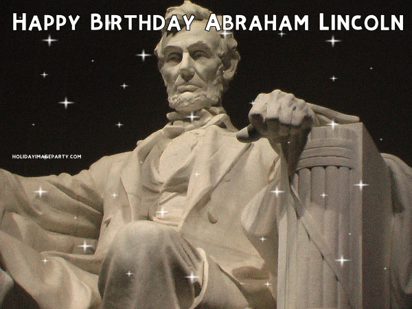 Happy Birthday Abraham Lincoln Glitter Picture