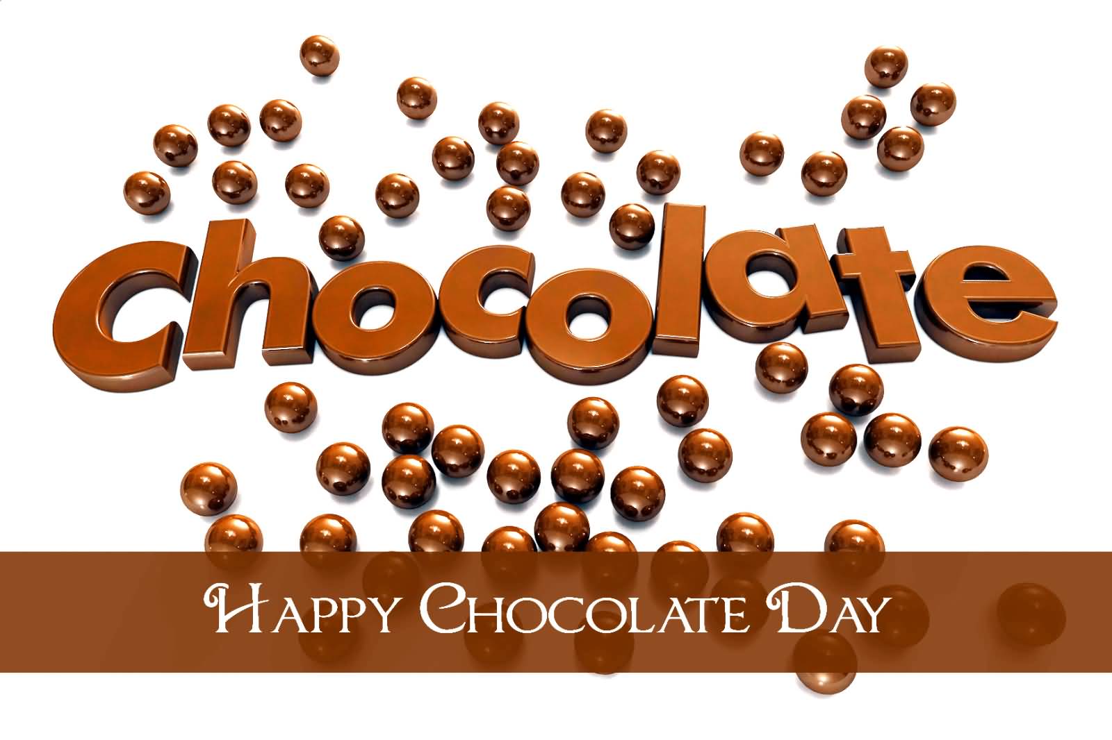 Happy Chocolate Day 2017 3D Wallpaper