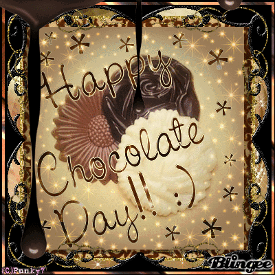 Happy Chocolate Day Glitter Ecard