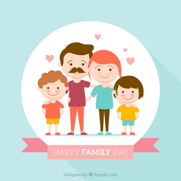 Happy Family Day Lovely Family Illustration