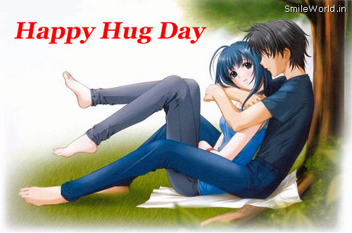Happy Hug Day 2017 Anime Love Couple