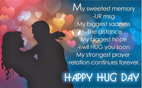 Happy Hug Day Beautiful card