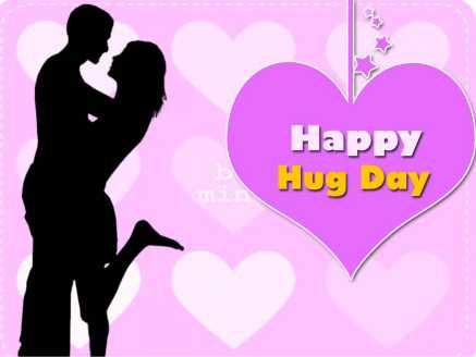 Happy Hug Day Heart Greeting Card