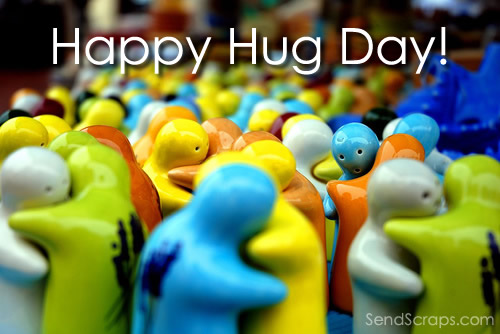 Happy Hug Day Hugging Statues