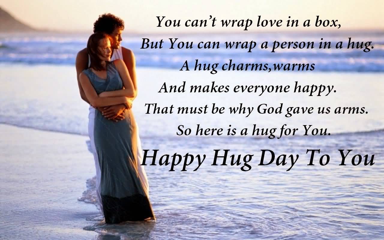Happy Hug Day To You Greeting Card