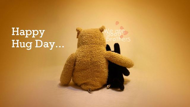 Happy Hug Day We Are Good Brothers Greeting Card