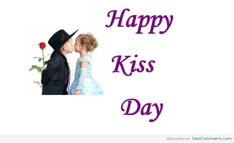 Happy Kiss Day 2017 Kids Kissing