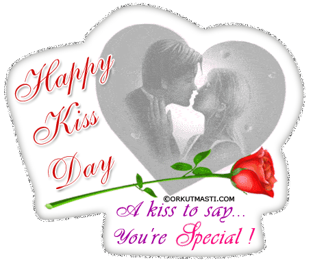 Happy Kiss Day A Kiss To Say You’re Special Glitter Ecard