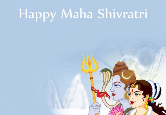 Happy Maha Shivaratri Lord Shiva And Parvati