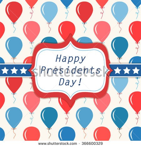 Happy Presidents Day 2017 Cute Retro Patriotic Frame