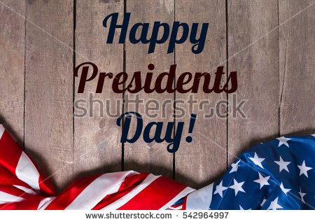 Happy Presidents Day  2017 Wooden Wall In Background