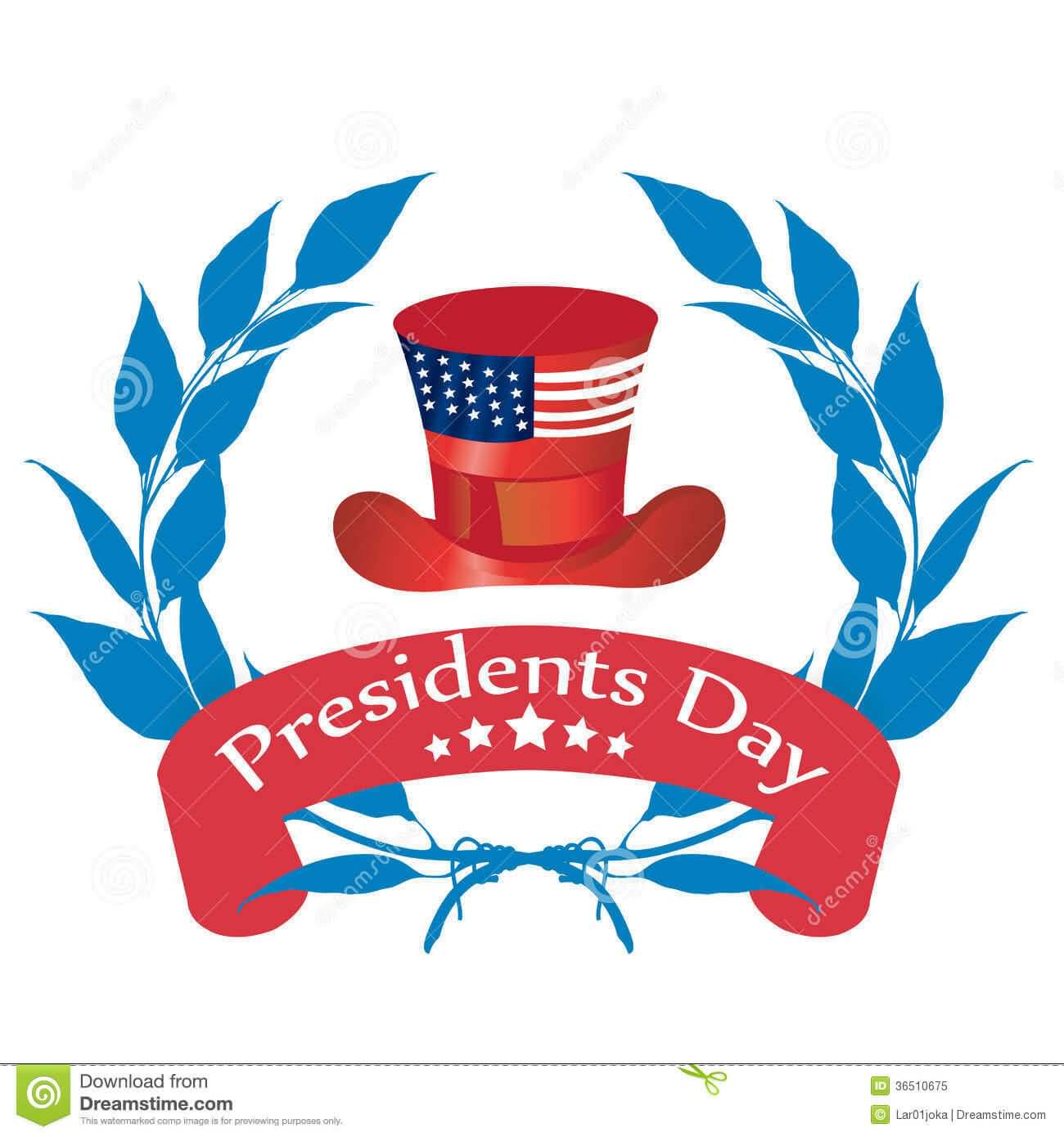 Happy Presidents Day American Flag Hat Illustration