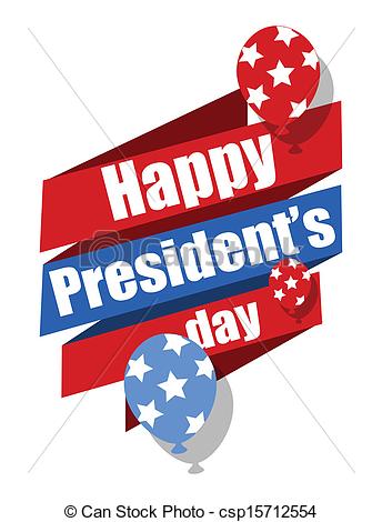 Happy Presidents Day Balloons Clipart