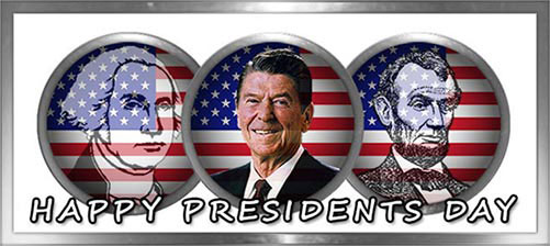 Happy Presidents Day George Washington, Abraham Lincoln And Ronald Reagan Pictures