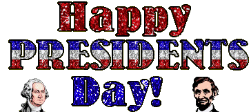 Happy Presidents Day USA Flag Color Text Glitter