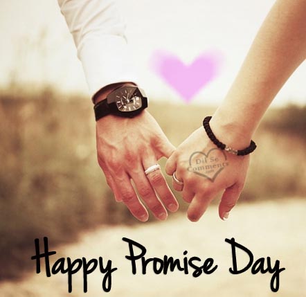 Happy Promise Day Couple Holding Hands Greeting Card