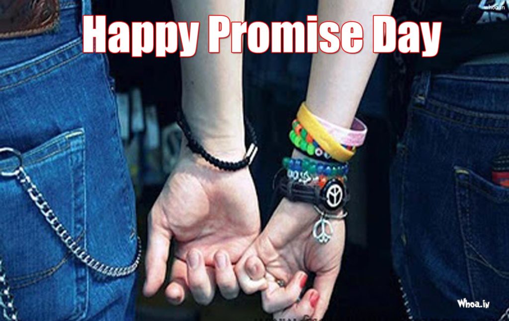 Happy Promise Day Holding Hands Greeting Card