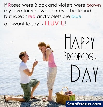 Happy Propose Day Greeting Card For Share On Facebook
