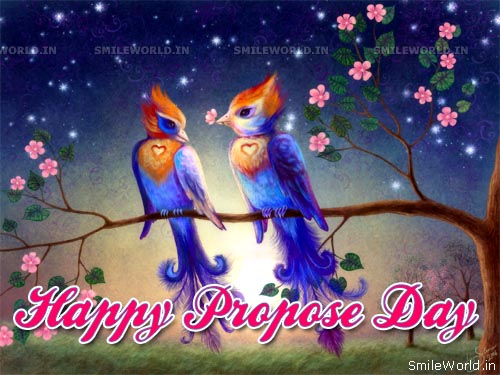 Happy Propose Day Love Birds Picture