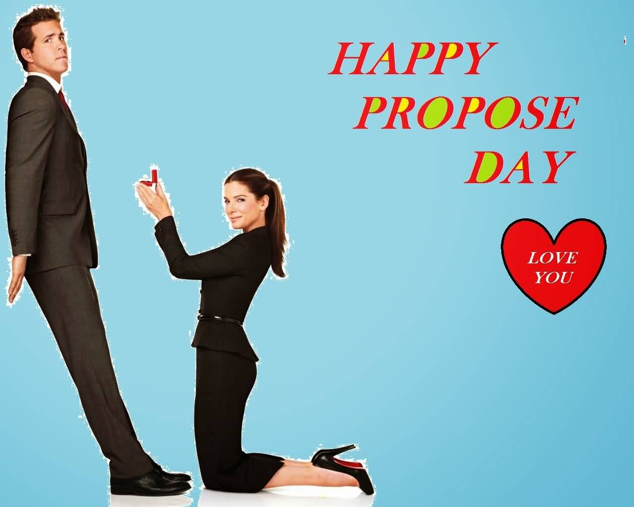 Happy Propose Day Love You Girl Proposing Boy