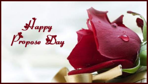 Happy Propose Day Rose Flower Bud Greeting Card