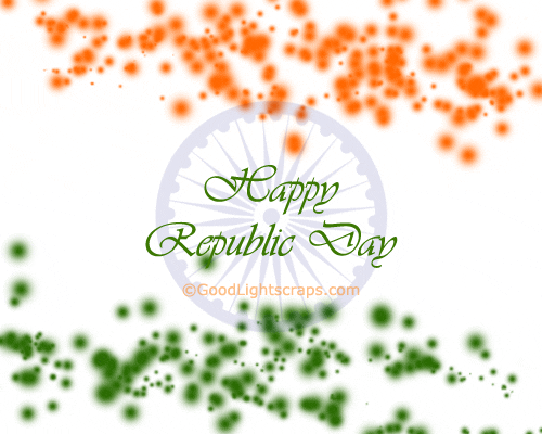 Happy Republic Day Animated Indian Flag Picture