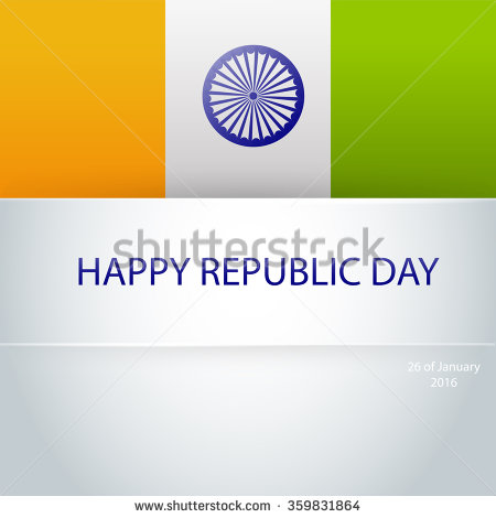 Happy Republic Day Indian Flag Greeting Card