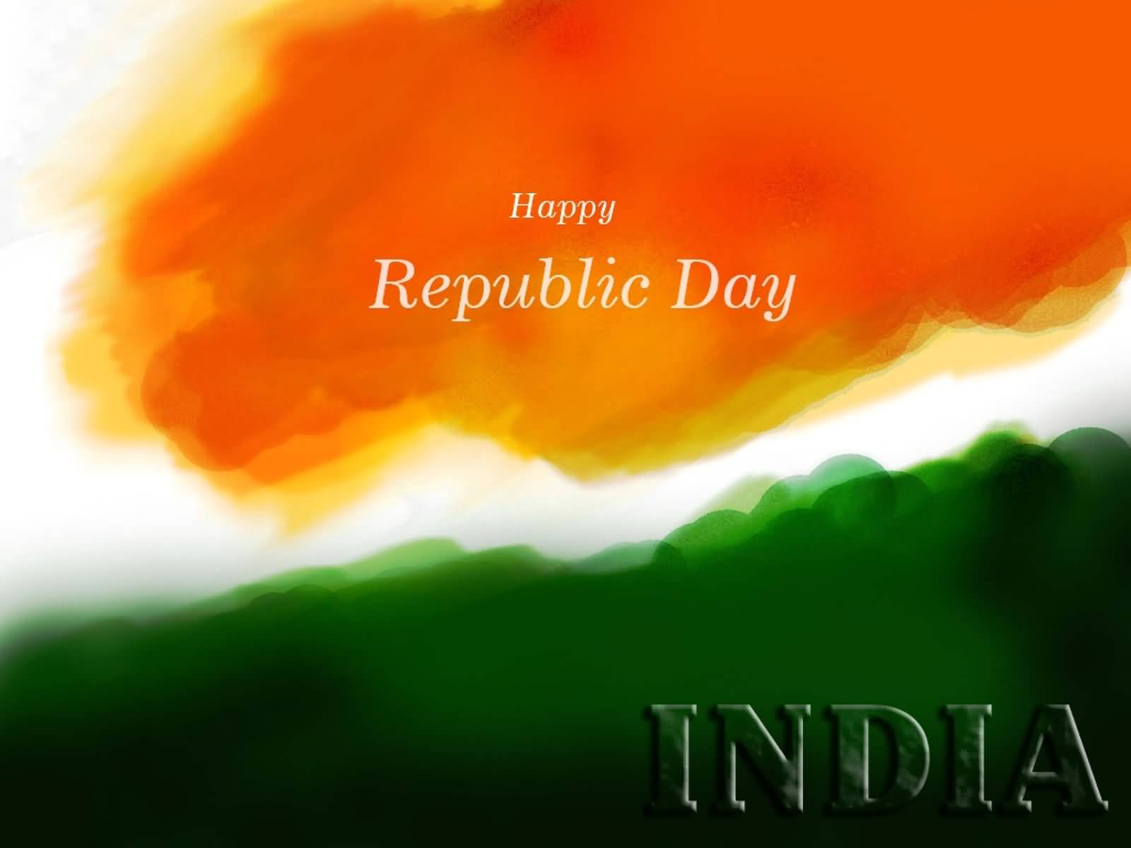 Happy Republic Day Indian Tri Color Wallpaper