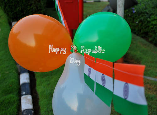 Happy Republic Day Tri Color Balloons Decoration