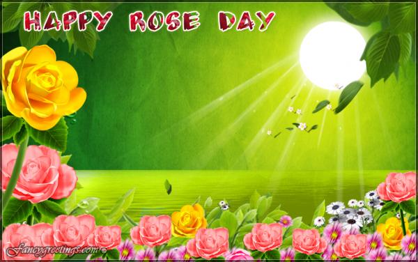Happy Rose Day Colorful Roses Greeting Card