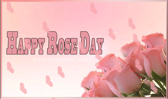Happy Rose Day Flying Hearts Animated Ecard