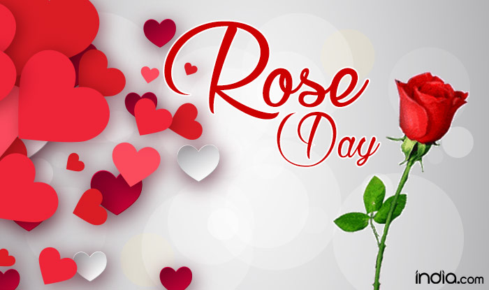 Happy Rose Day Rose Flower Bud And Hearts Picture