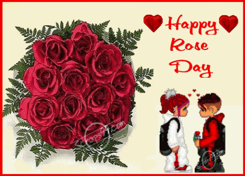 Happy Rose Day Rose Flowers Bunch