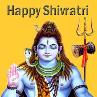 Happy Shivratri 2017 Blessings Of Lord Shiva Greeting Card