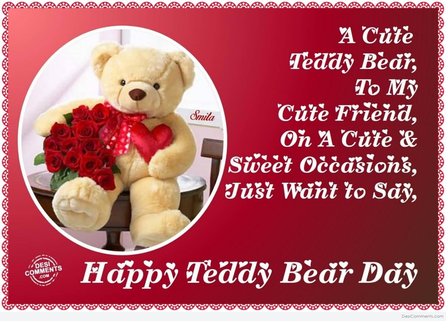 Happy Teddy Bear Day 2017 Greeting Ecard