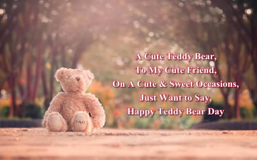 Happy Teddy Bear Day 2017 Wishes Picture For Facebook