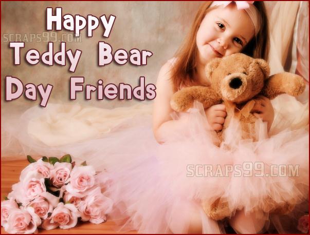 Happy Teddy Bear Day Friends Greeting Card