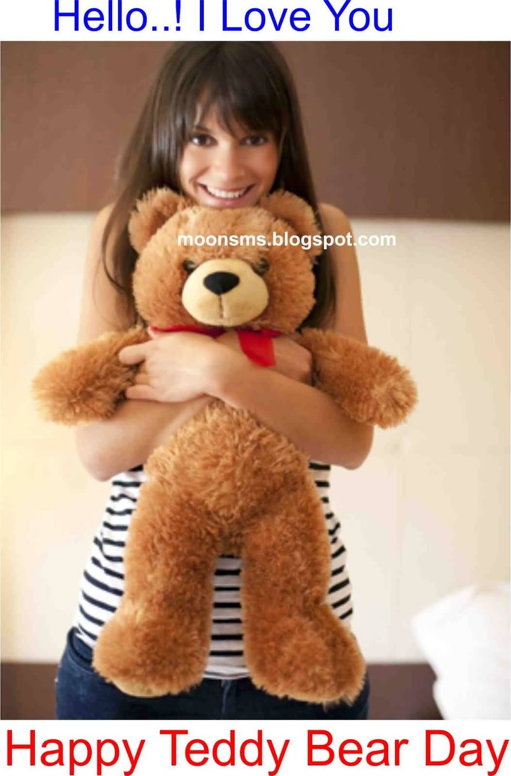 Happy Teddy Bear Day Girl With Teddy Bear