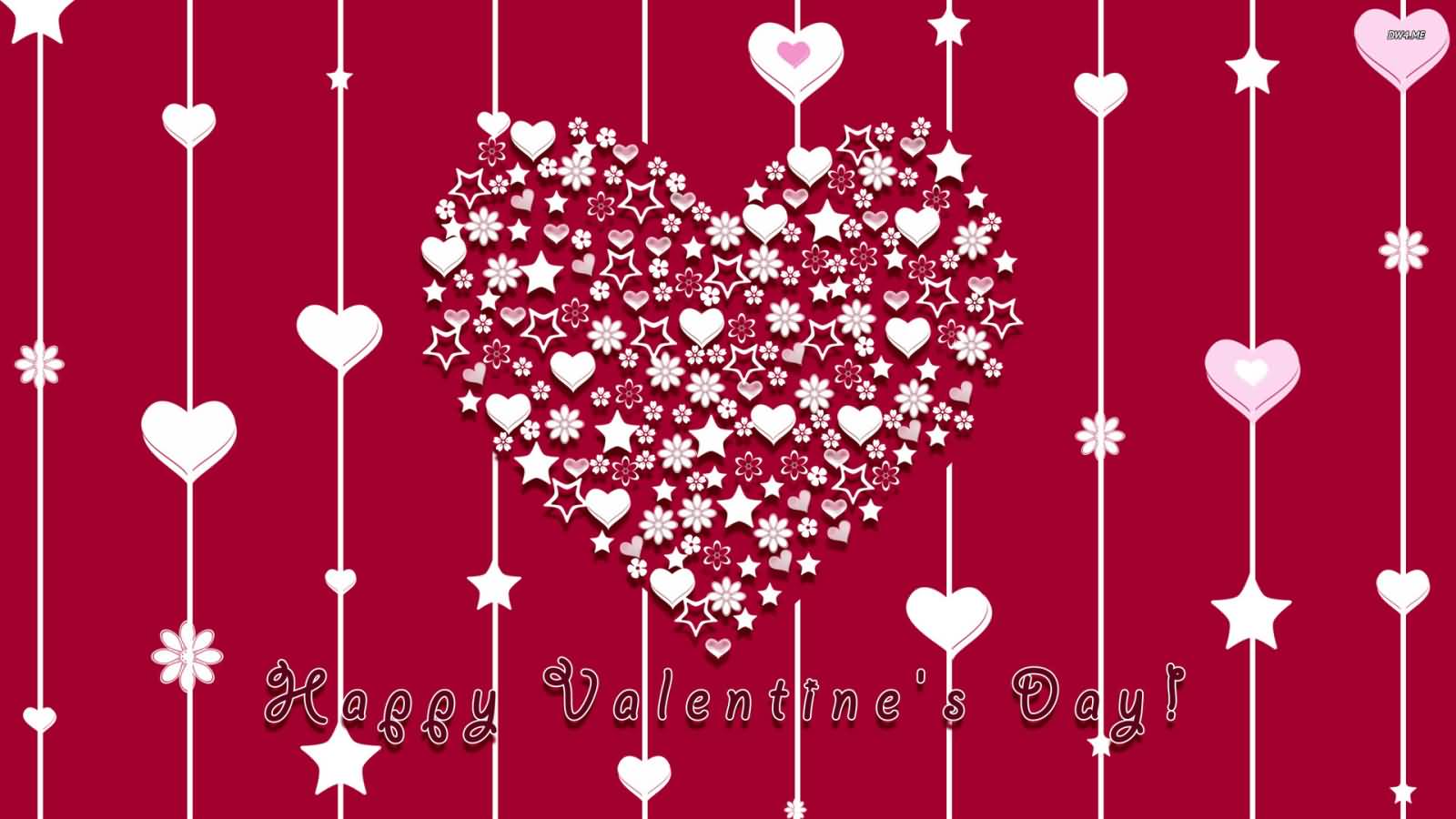 Happy Valentine's Day Beautiful Hearts Wallpaper