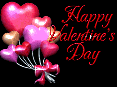 Happy Valentine's Day Glitter Heart Balloons