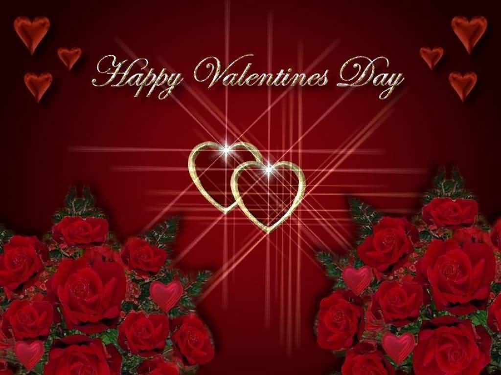 Happy Valentine’s Day Hearts And Flowers For You
