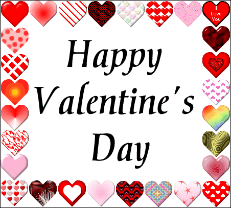 Happy Valentine's Day Hearts Boundary Card
