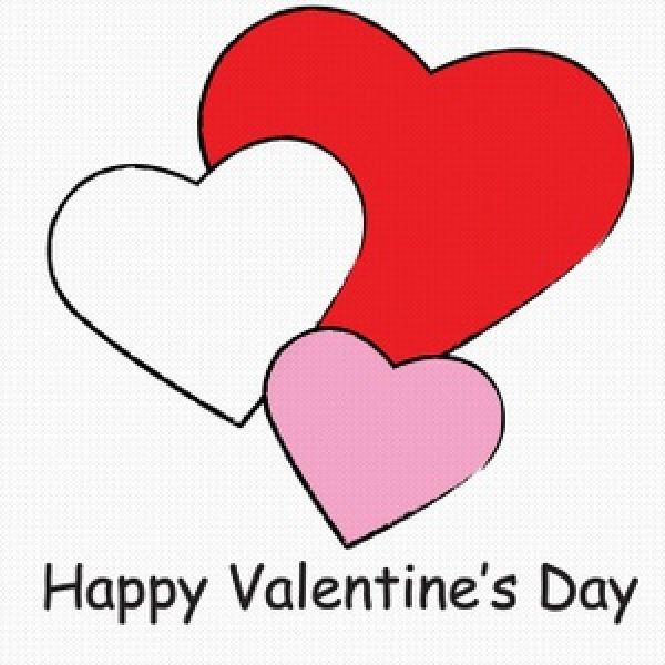 Happy Valentine's Day Hearts Clipart Picture