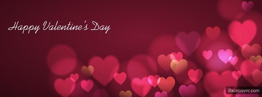 Happy Valentine’s Day Hearts Facebook Cover Image