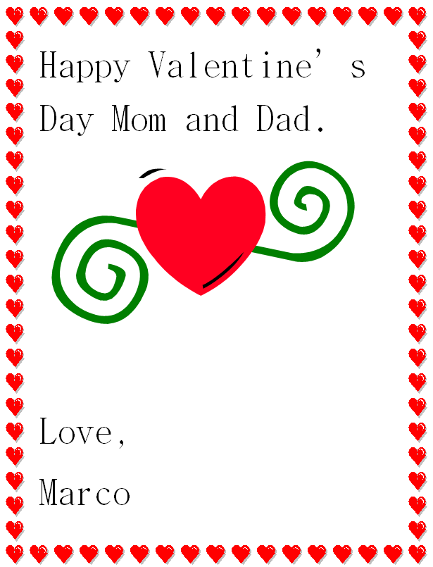 Happy Valentine’s Day Mom And Dad Greeting Card