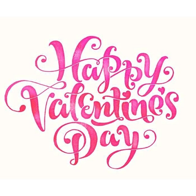 Happy Valentine’s Day Pink Text Clipart