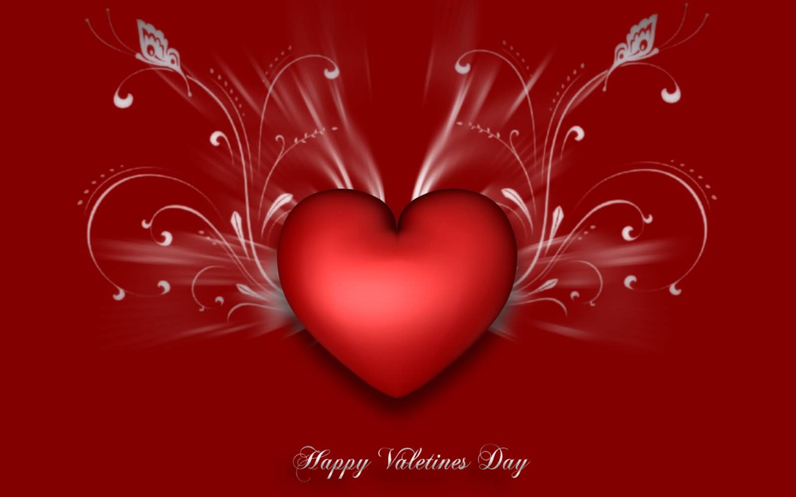 Happy Valentine’s Day Red Heart HD Wallpaper