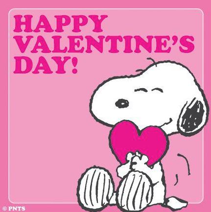 Happy Valentine's Day Snoopy Dog With Heart Greeting Card