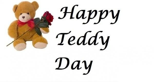 Happy Teddy Day Teddy Bear With Rose